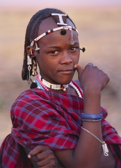 young maasai morani, tanzania